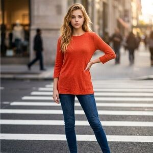 Old Navy Women's Orange Tunic Top